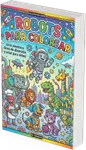 portada de libro robots para colorear. libro digital listo para imprimir y pintar